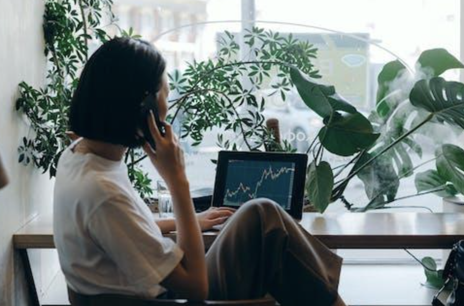 women working and on the phone with a management software for accountants