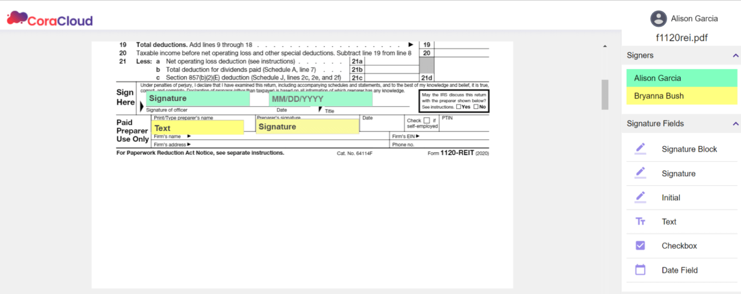 electronically-sign-1120-REIT-with-coracloud-1536x610-1